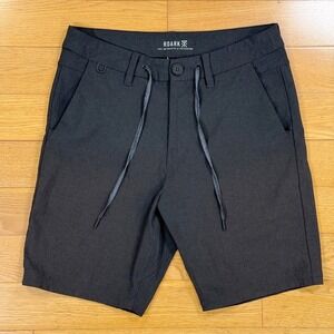 Roark Layover 28 Shorts Charcoal Grey Hybrid Travel Hiking Stretch Drawstring
